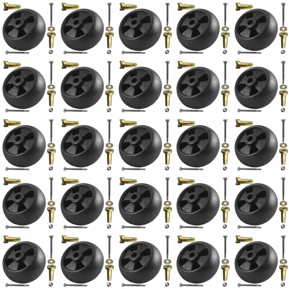 25Pk Deck Wheel 6Pc Kit for John Deere AM133602 AM116299 M111489 GX355 X320 LT180